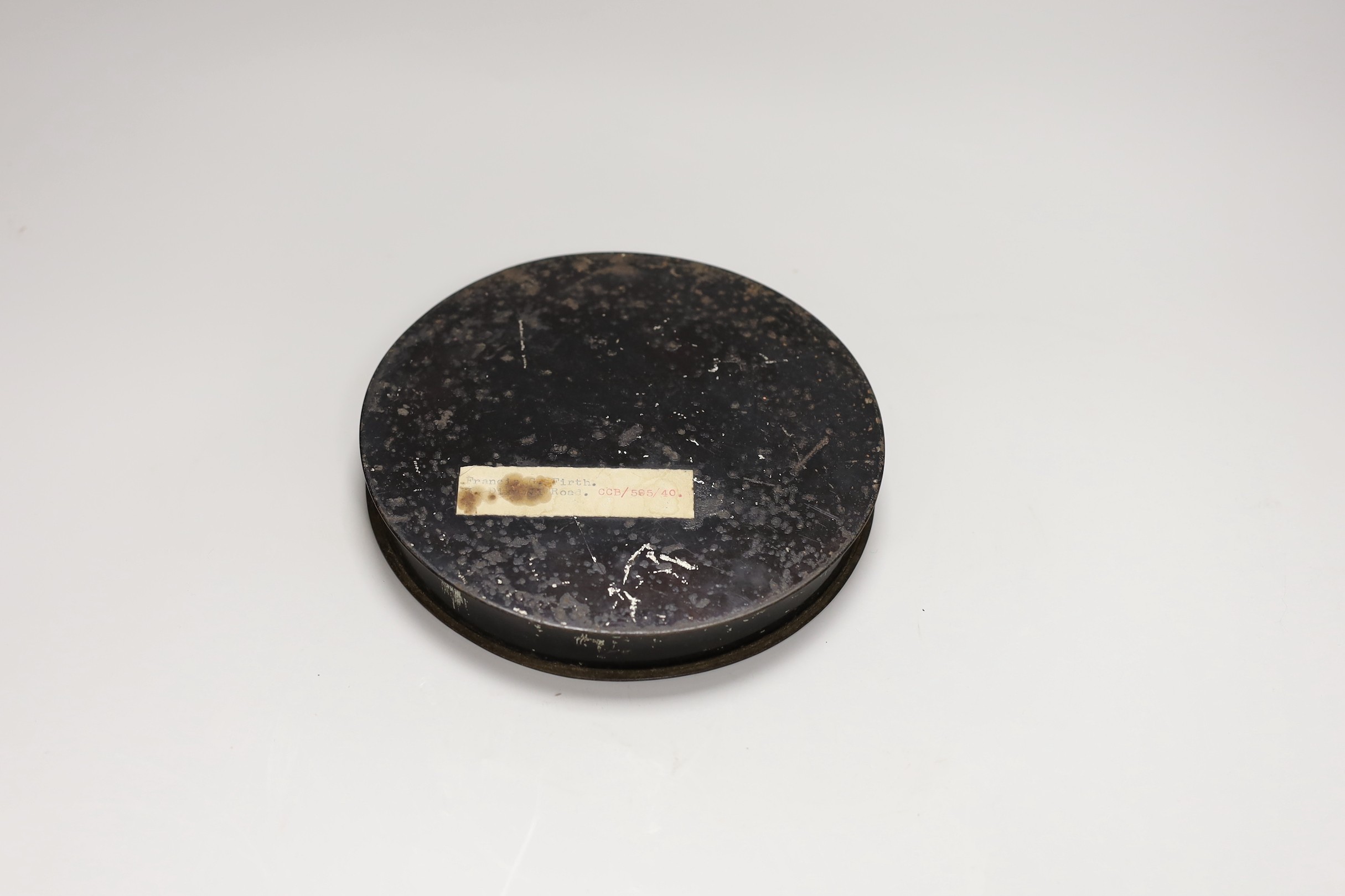 A cased Edward VII red wax Great Seal. 16cm diameter